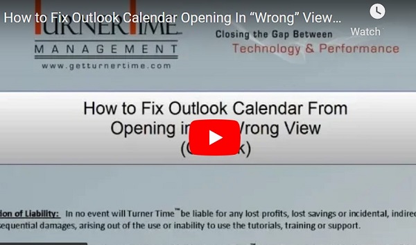 How To Fix Outlook Calendar Opening In Wrong View Outlook Turner 